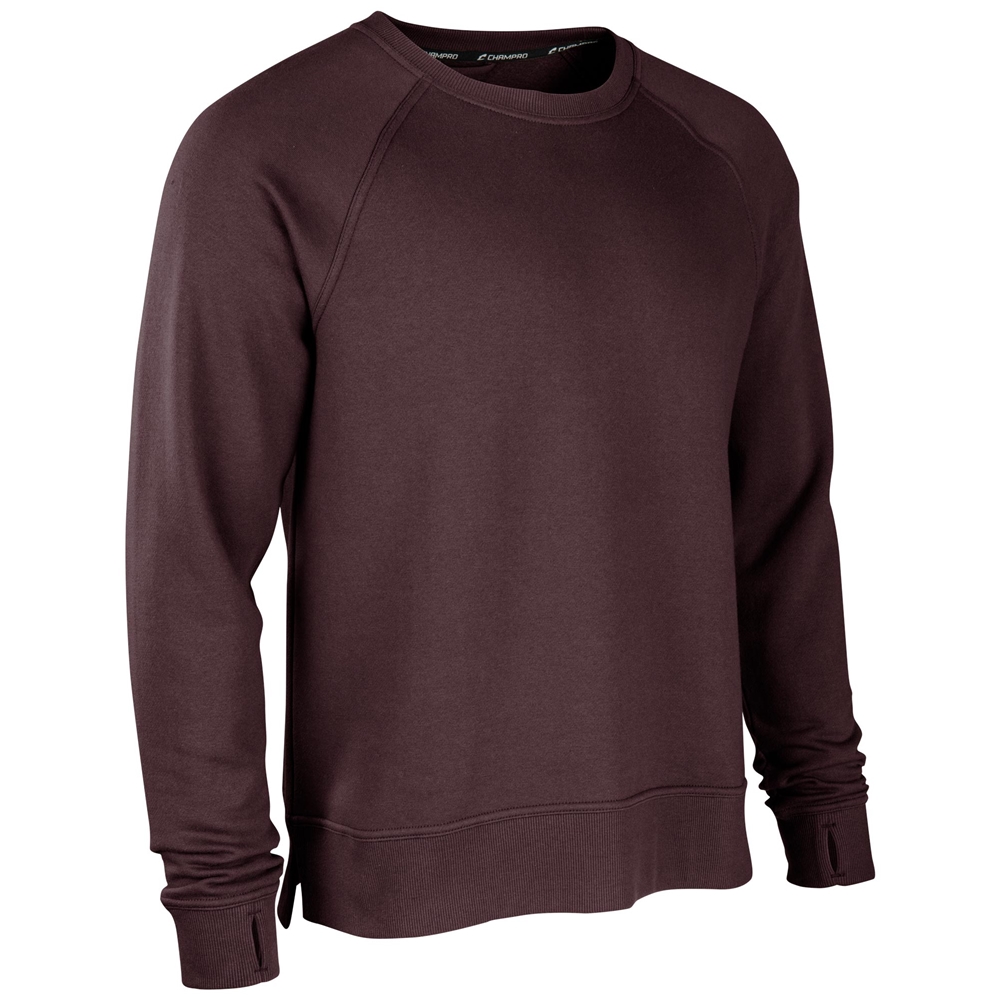 Victory Fleece Men's Split Hem Crew, custom hoodie or sweatshirt with logo imprint 12