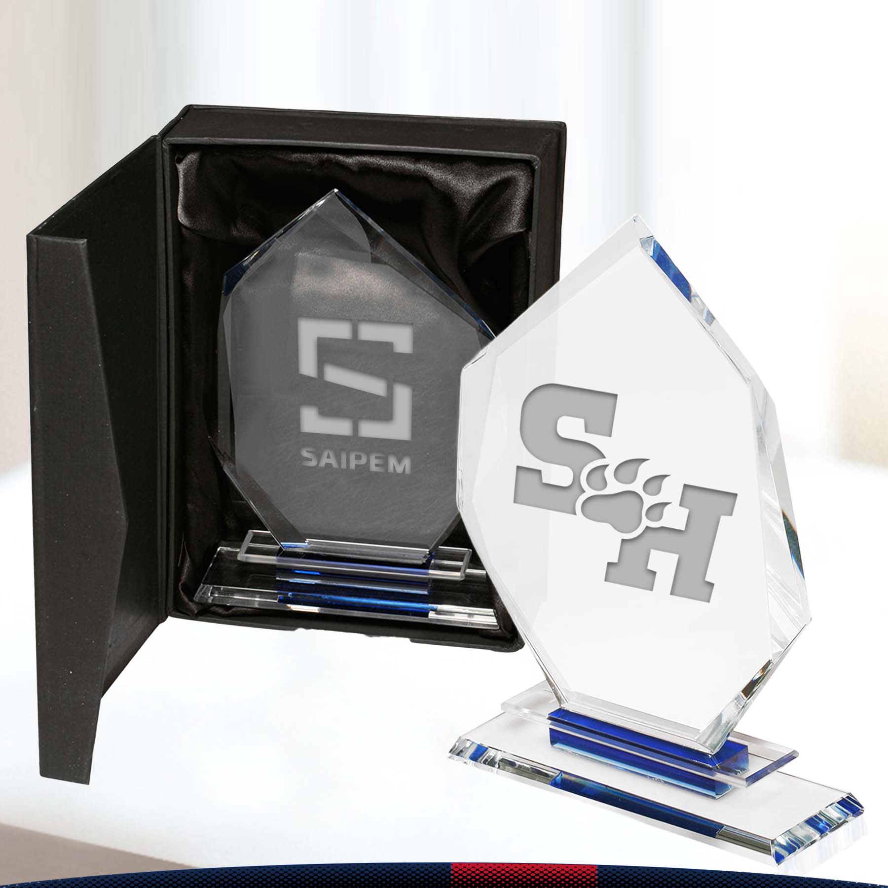 Slanted Heptagon Crystal Awards 4