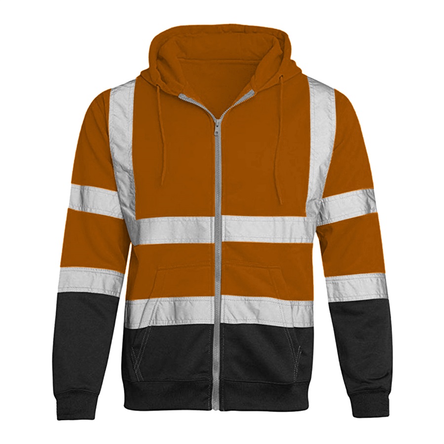 VISIPRO Reflective Colorblock Safety Full-Zip Hoodie - 280G 4
