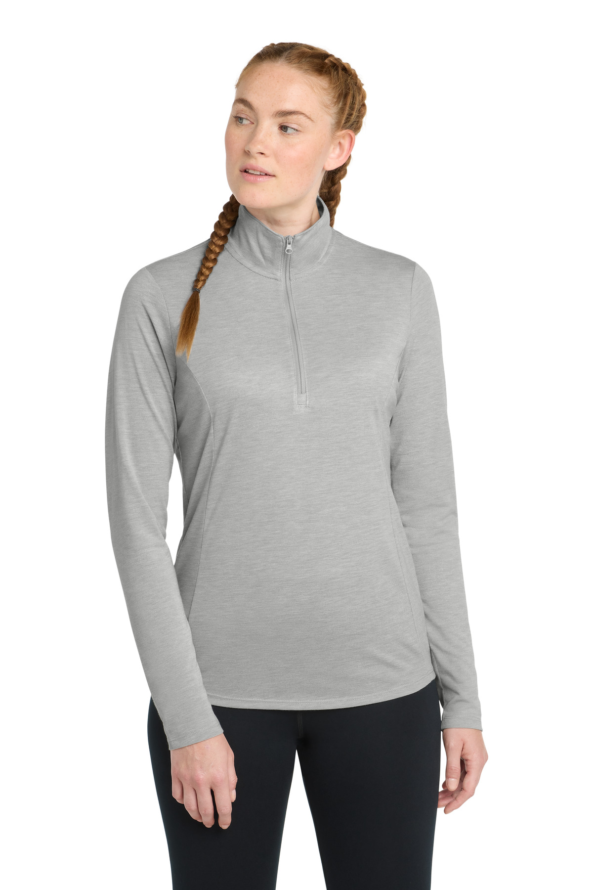 Sport-Tek Women's PosiCharge Tri-Blend Wicking 1/4-Zip Pullover. LST407 33