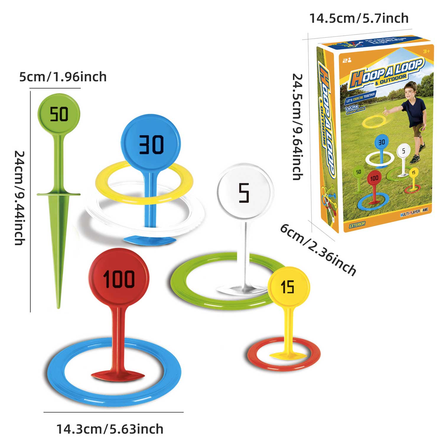 Outdoor Kids' Toy Beach & Lawn Ring Toss Game 5
