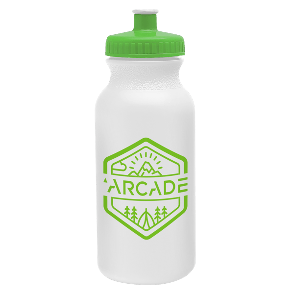 Circuit 20oz Bike Bottle - White w/Push-Pull Lid 18