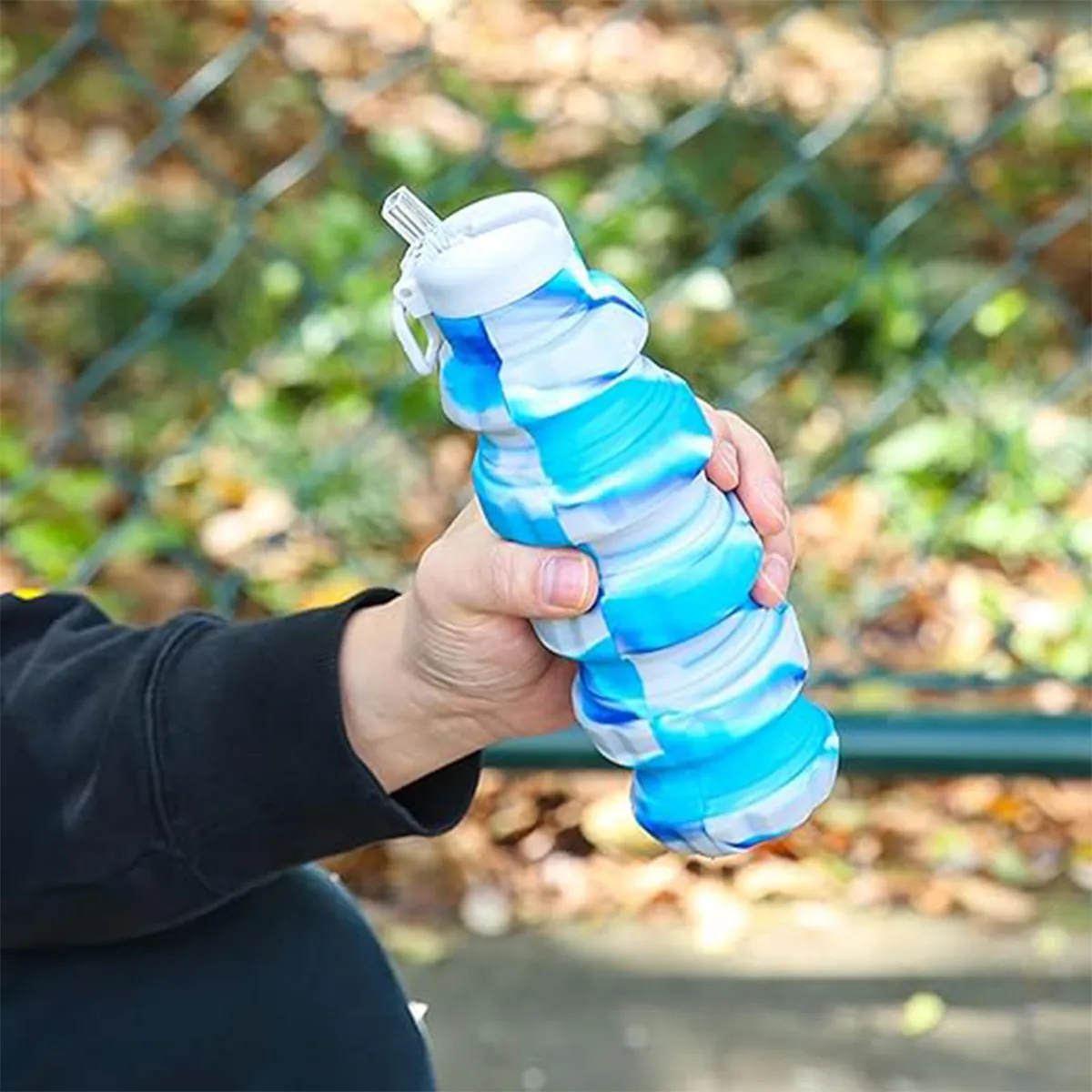 Folding Spiral Reusable Decompress Portable Sports Kettle 4