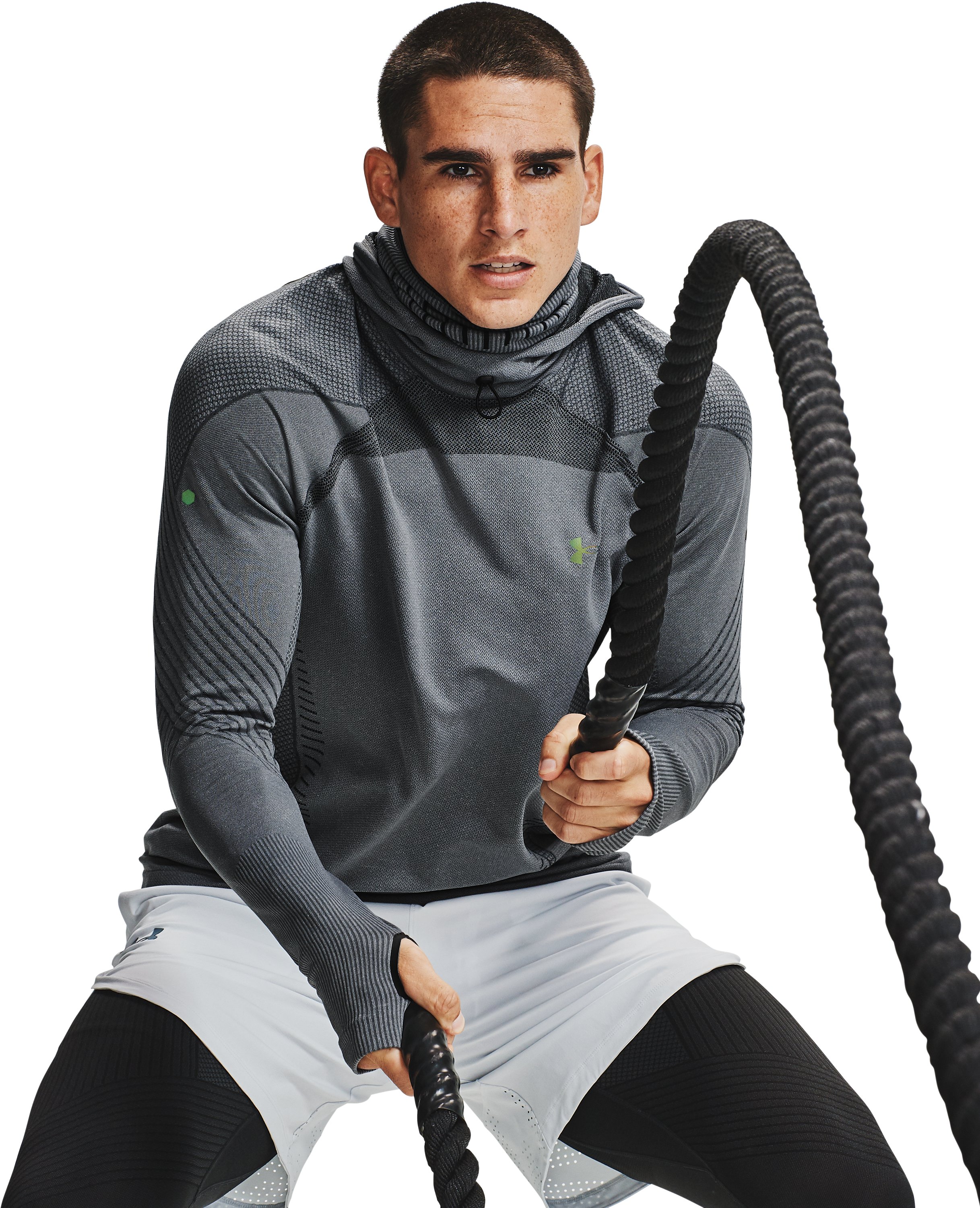 Men's UA RUSH ColdGear Seamless Hoodie, custom hoodie or sweatshirt with logo imprint 2