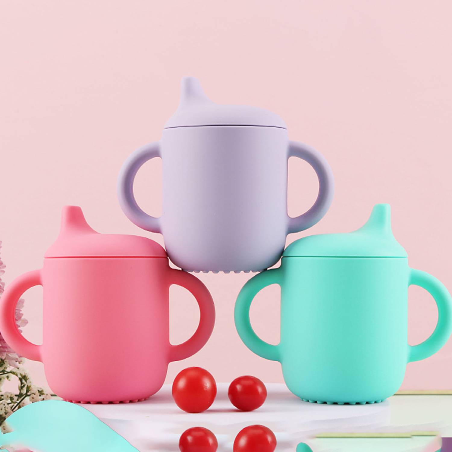 Silicone Baby Sippy Cup Food Grade 4