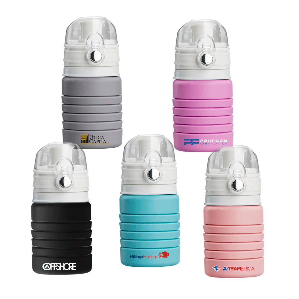Pearch 17oz Silicone Collapsible Water Bottle 12