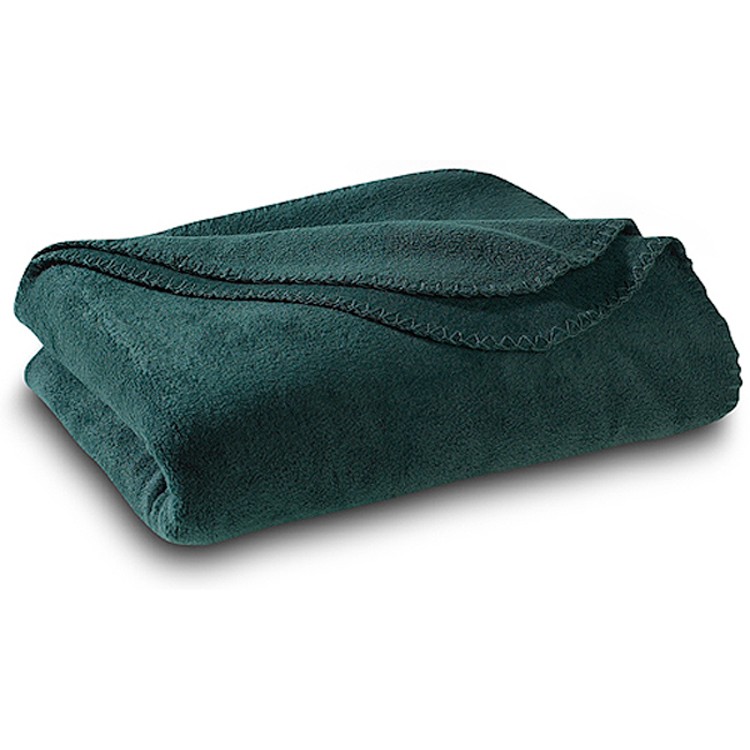 Hunter Green Polar Fleece Throw Blanket 2