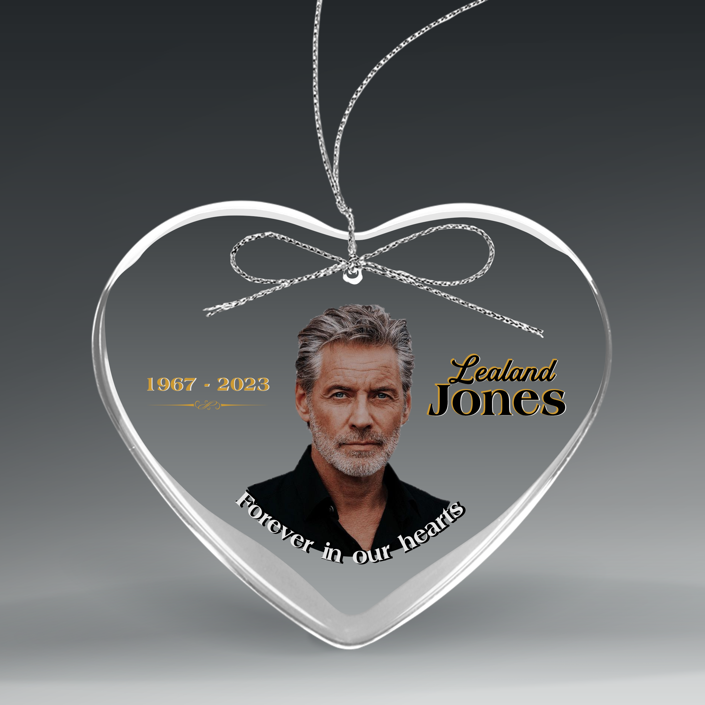 2 1/2" Crystal Heart Ornament 2