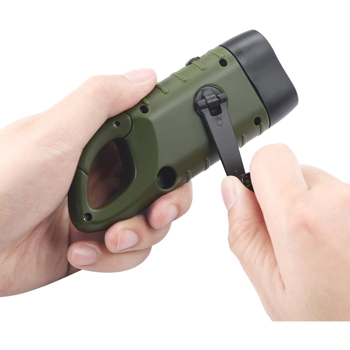 Hand Crank Solar Powered Flashlight 2
