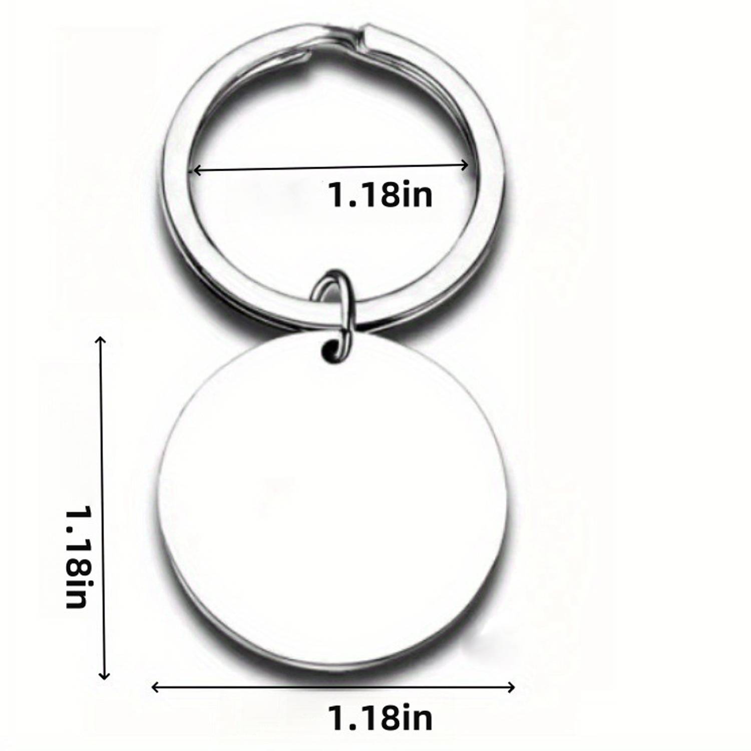 Family Fun Gift Personalized Round Stainless Steel Keychain 5