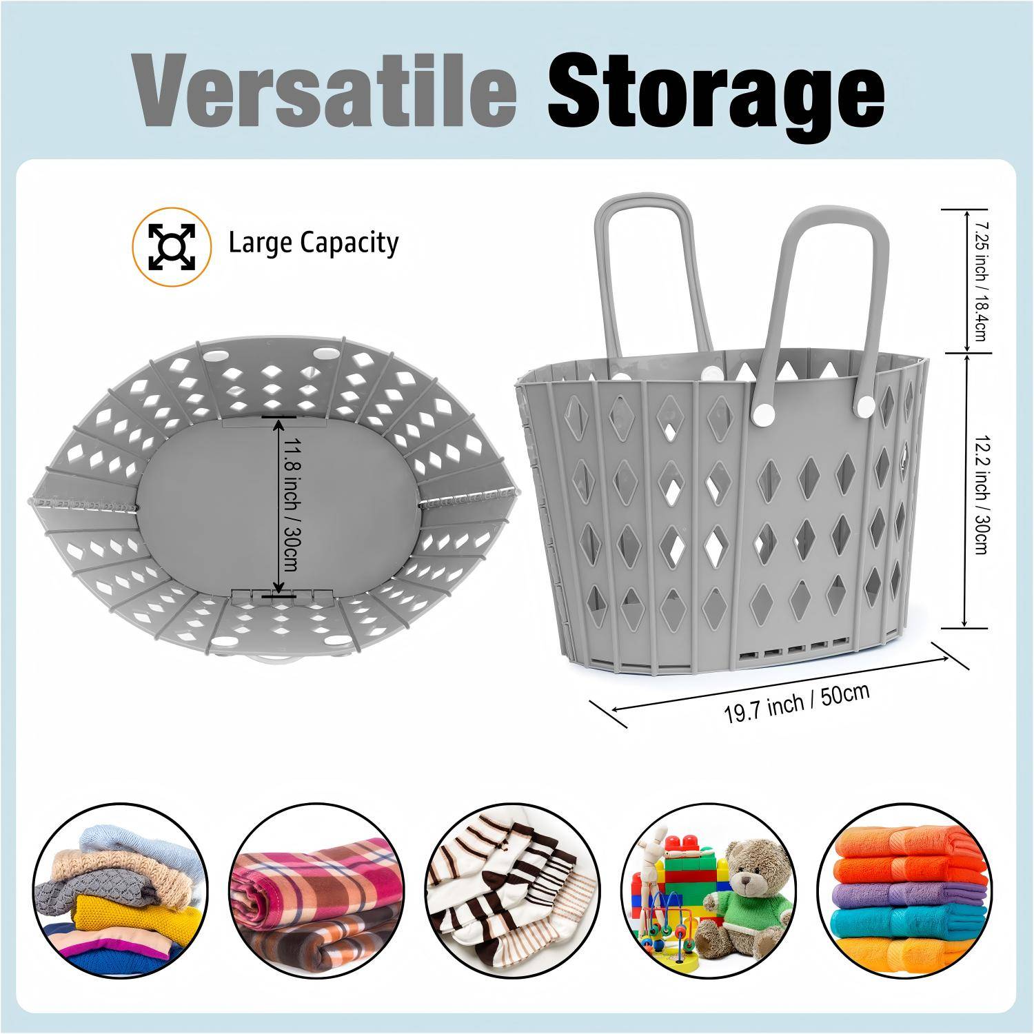 45L Foldable Plastic Laundry Basket 6