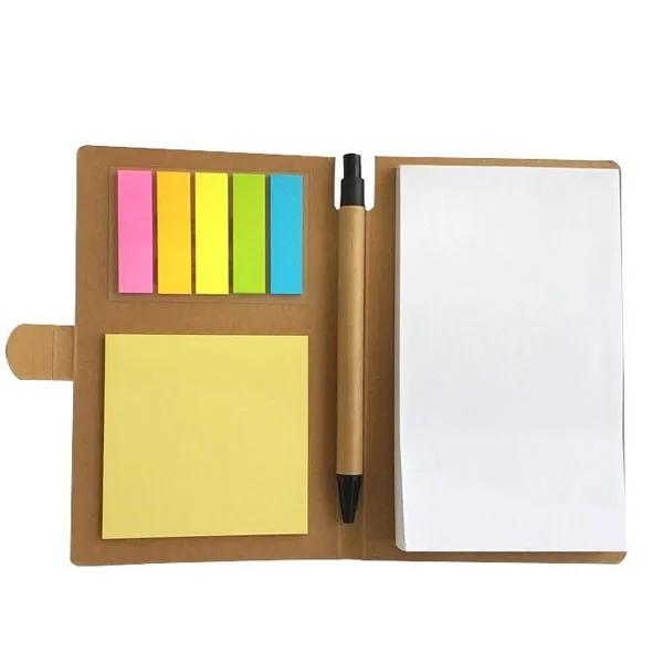 Eco Sticky Notepads With Recycle Paper Pen 6
