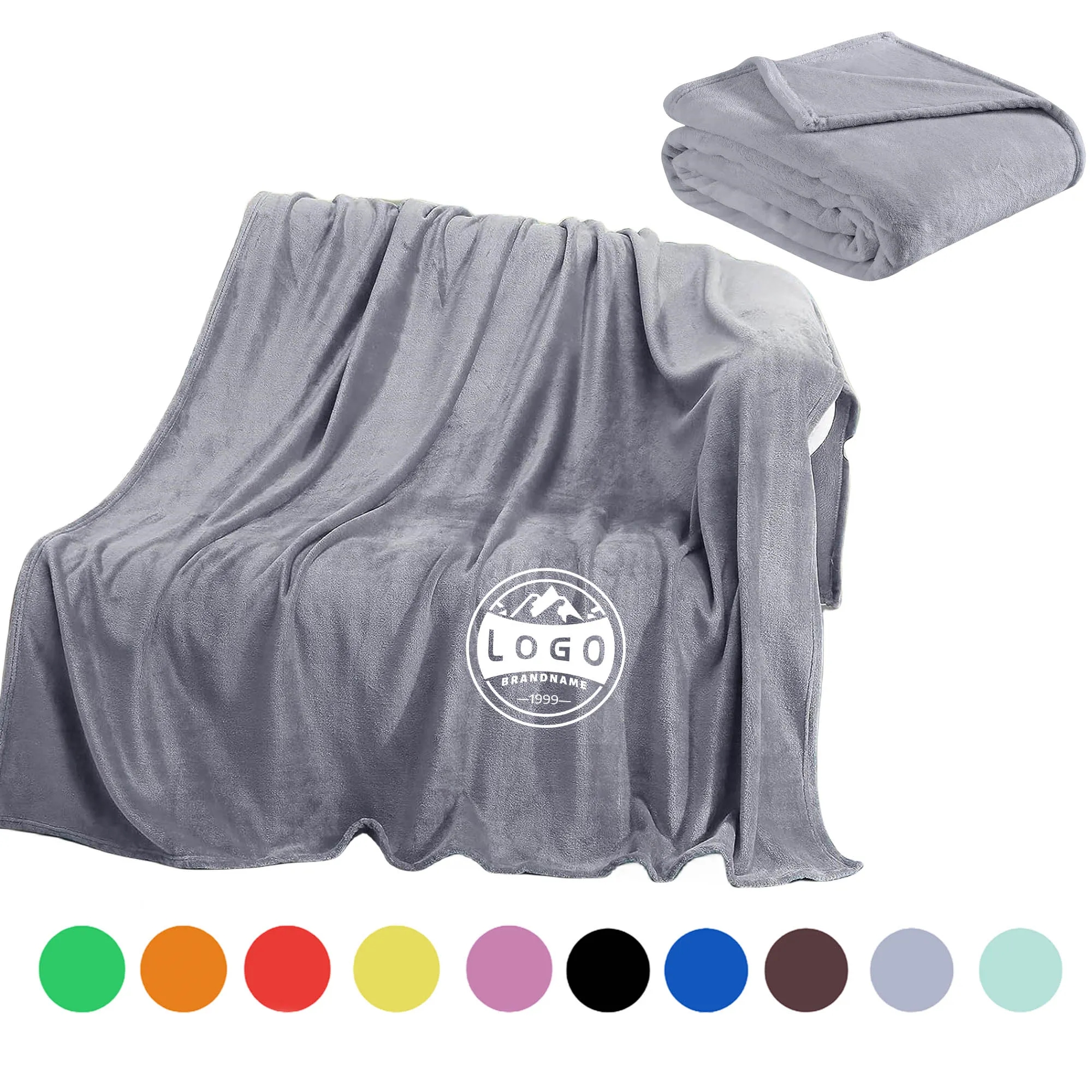 MOQ50 Full-Color Thermal Flannel Wool Blanket 2