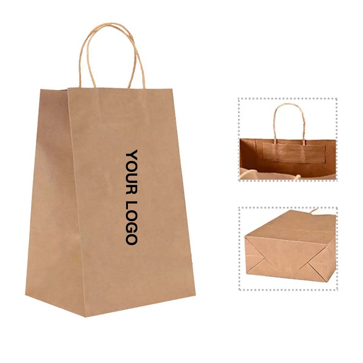 Reusable Kraft Tote Bag Small Packaging Use 2