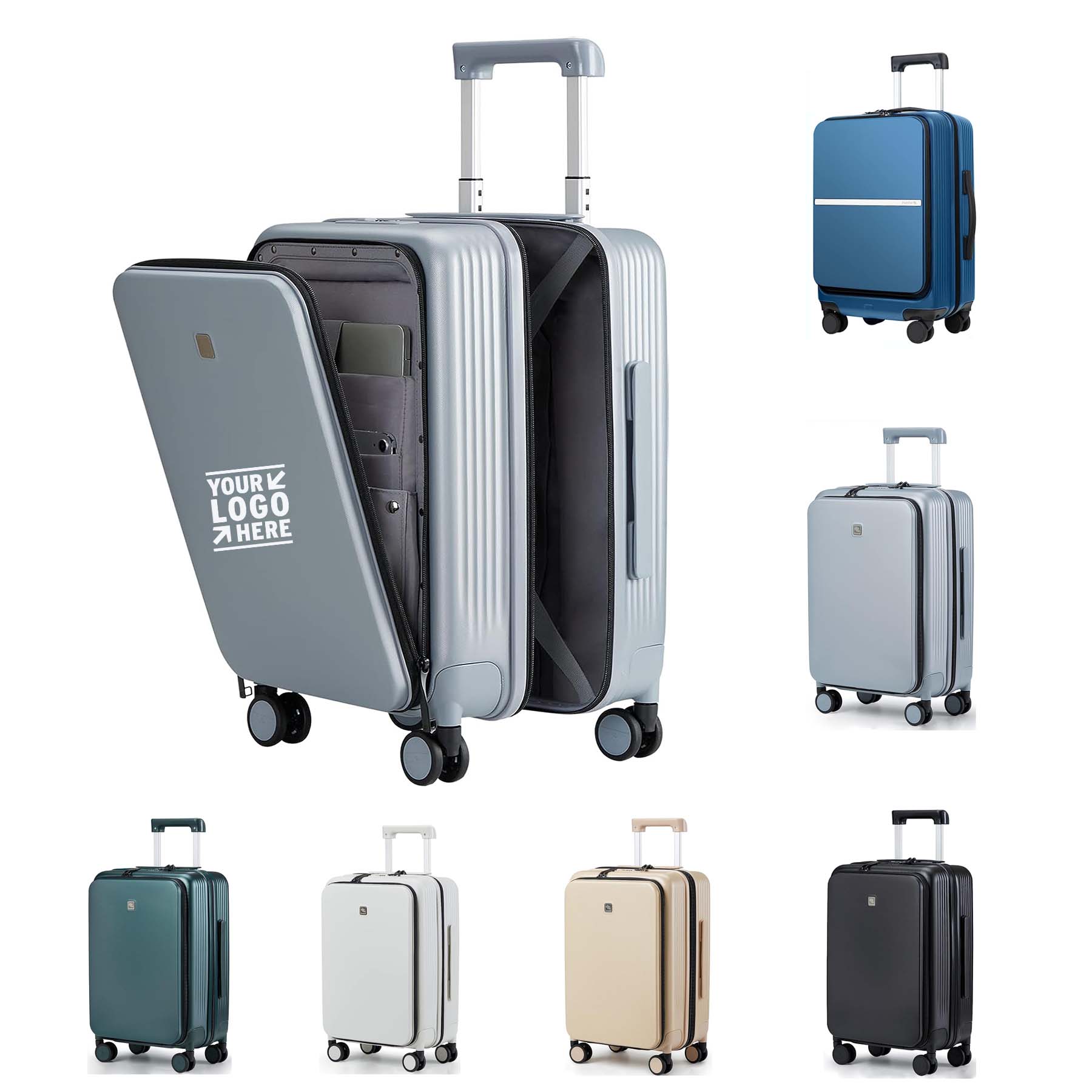 20 Inch Lightweight Hard Shell Travel Weekender Luggage with Lock Rolling 2