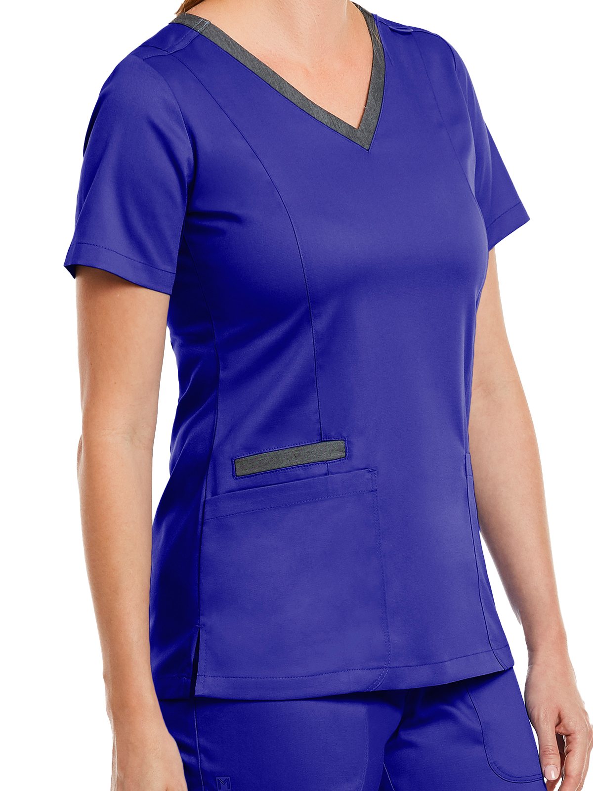 Maevn - Matrix - Women's Three-Pocket Heather Neck Band Top 5
