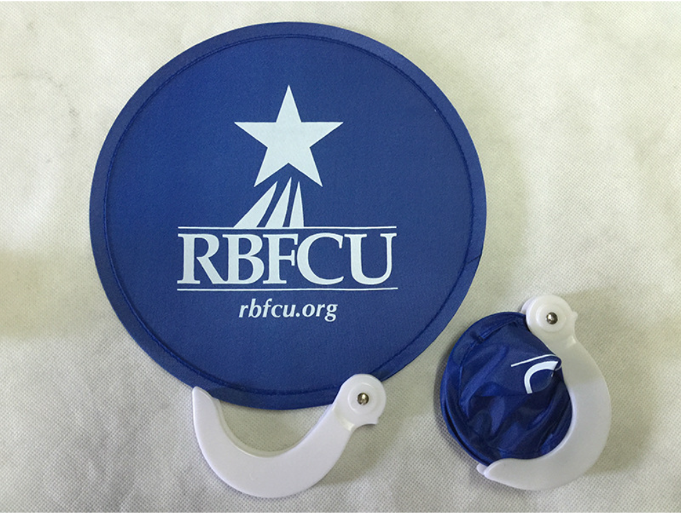 Round Folding Fan with Holder 2