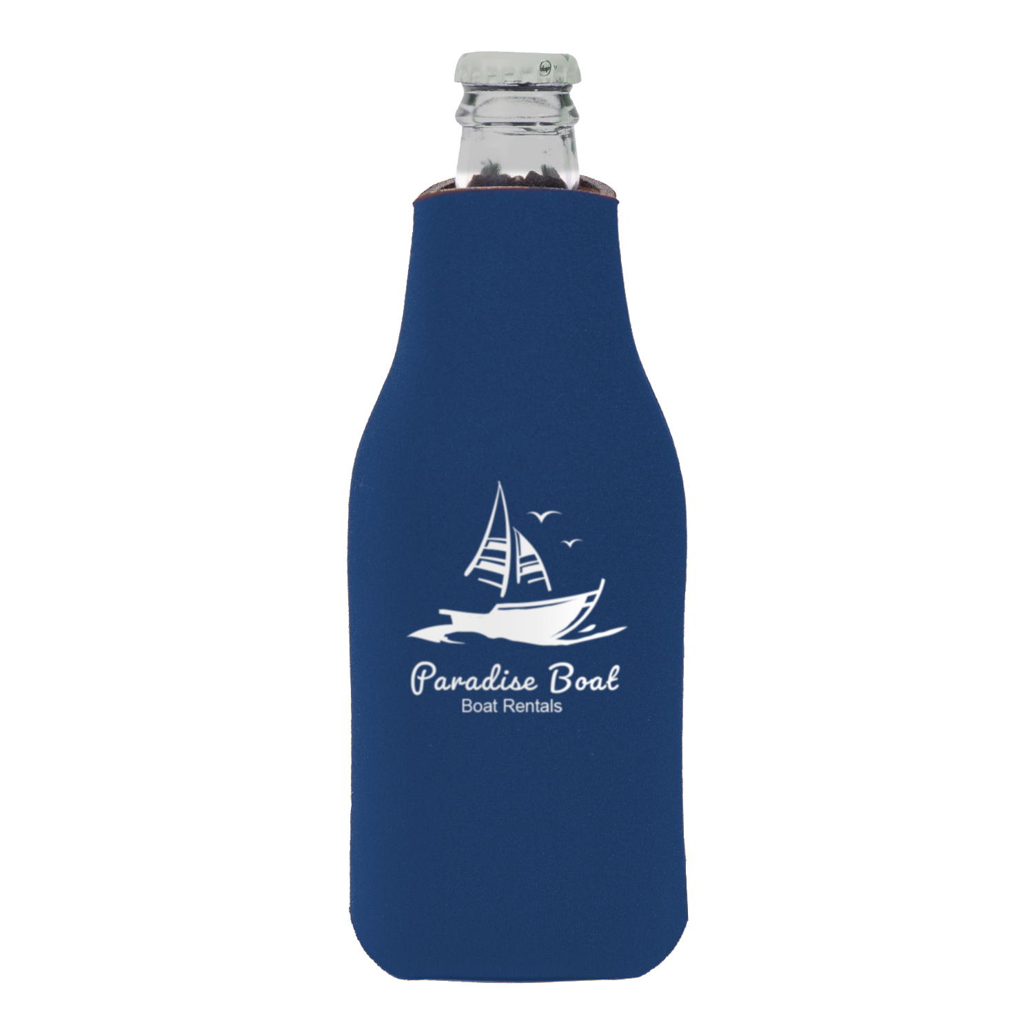 Zipper Beer Bottle Cooler (2 Color Imprint) 13