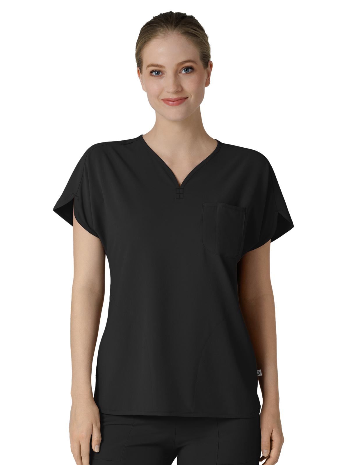 Renew Women's Three-Pocket Y-Neck Dolman Top