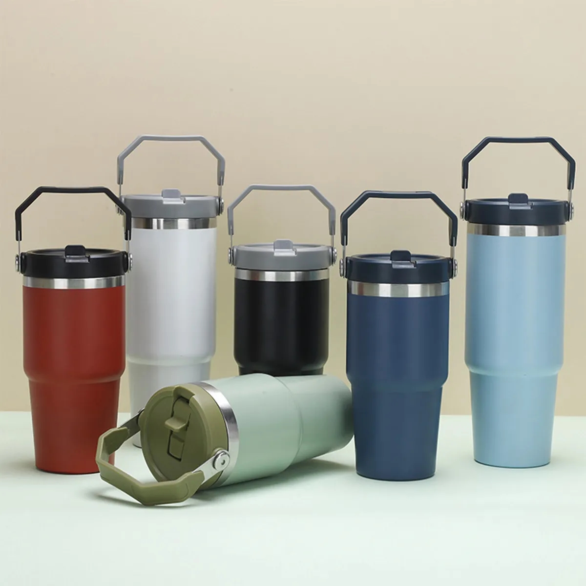 30oz. Lid Straw Stainless Steel Vacuum Insulated Tumbler 3