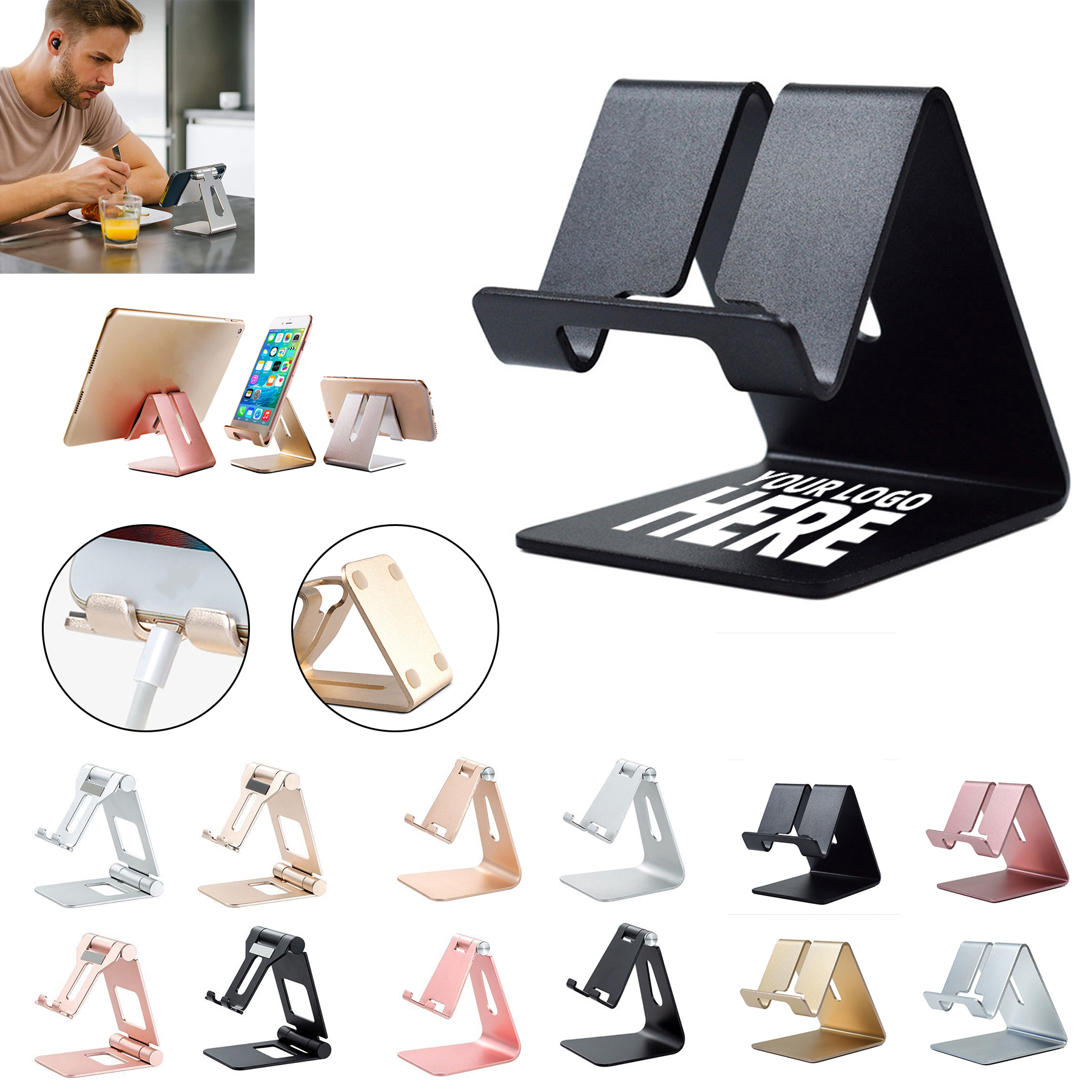 Aluminum Folding Cell Phone Stand 2