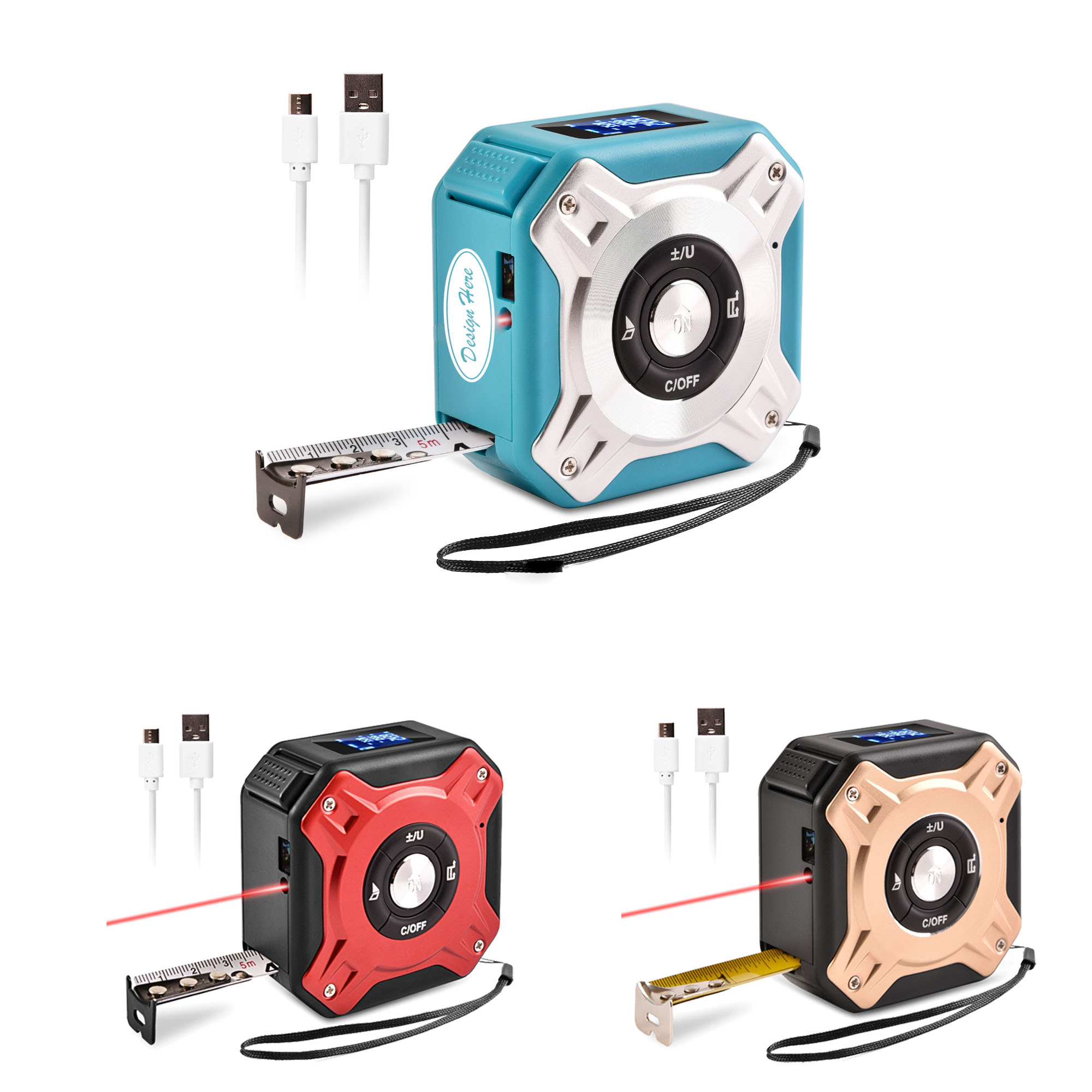 Precision Laser Distance Measure 5m/40m with Area & Volume 4