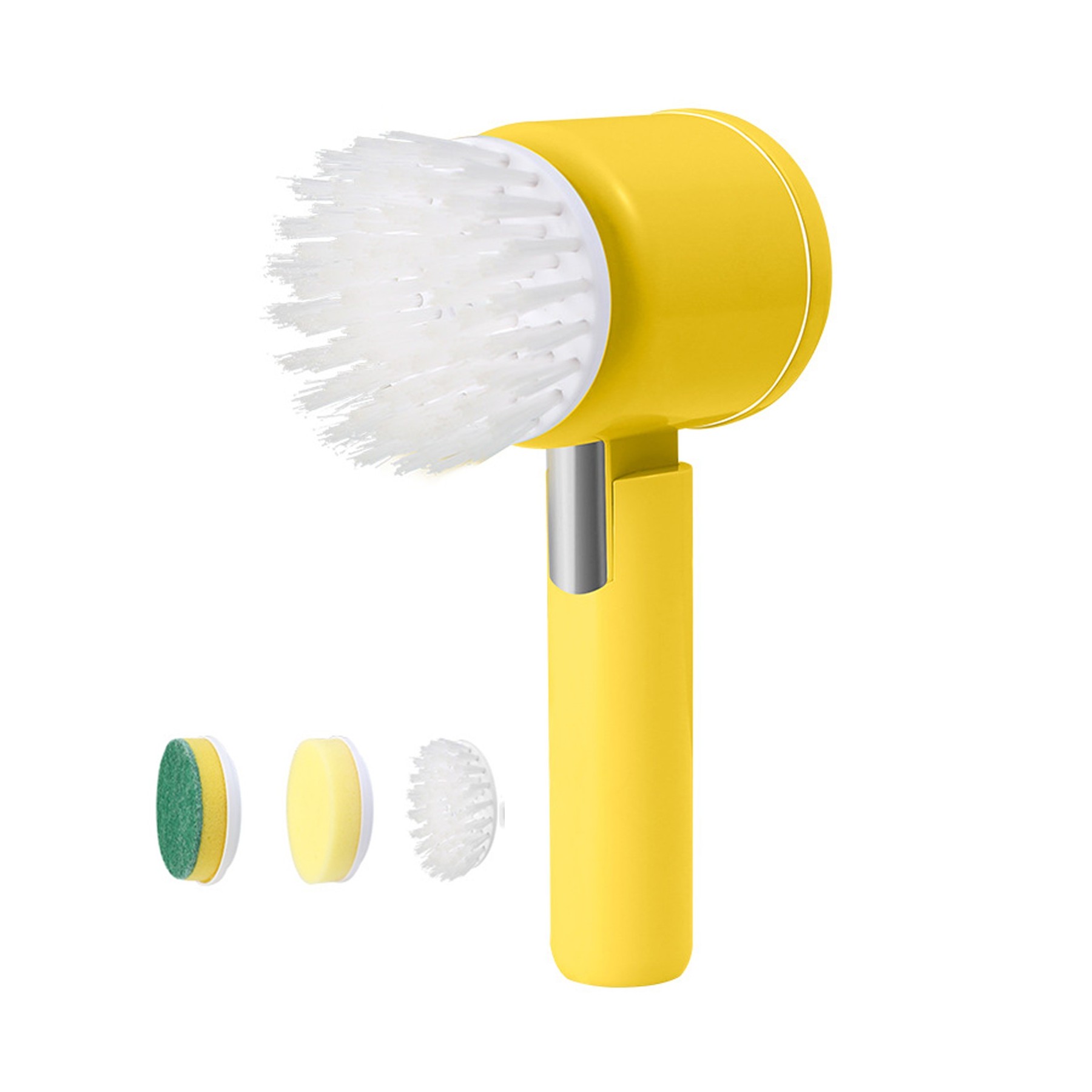Handheld Electric Rotary Scrubber With 3 Replaceable Heads 2