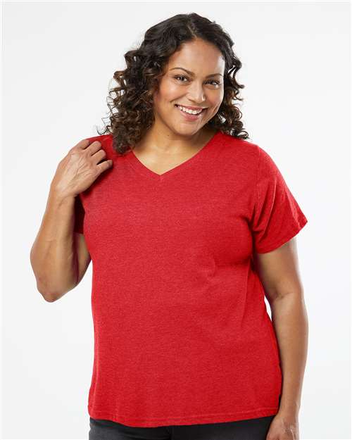 Women's Curvy Collection Fine Jersey V-Neck Tee - 3817 29