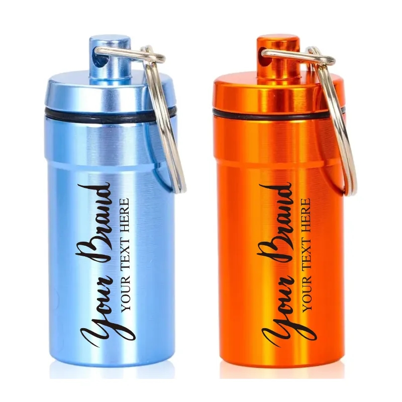 Waterproof Aluminum Pill Box Keychain 6
