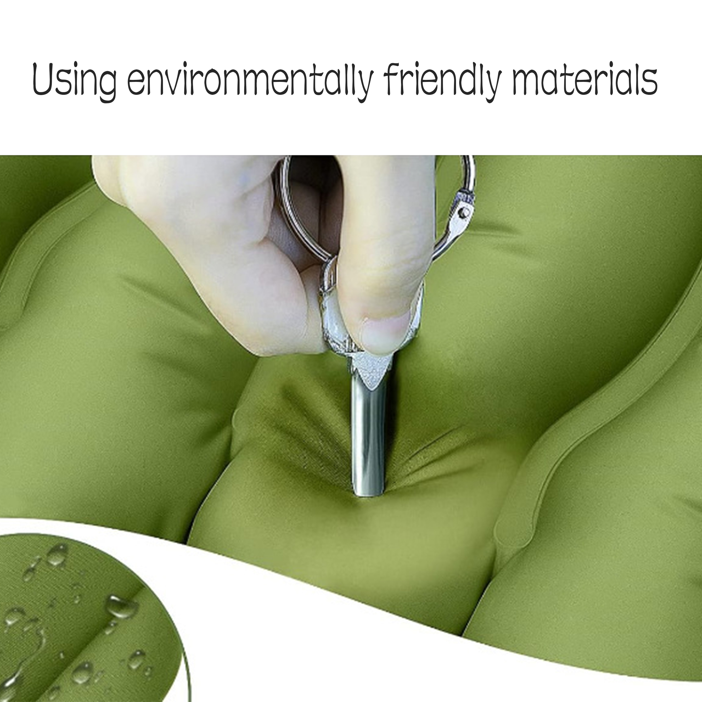 Nylon Portable Double Wave Inflatable Sleeping Mat 6