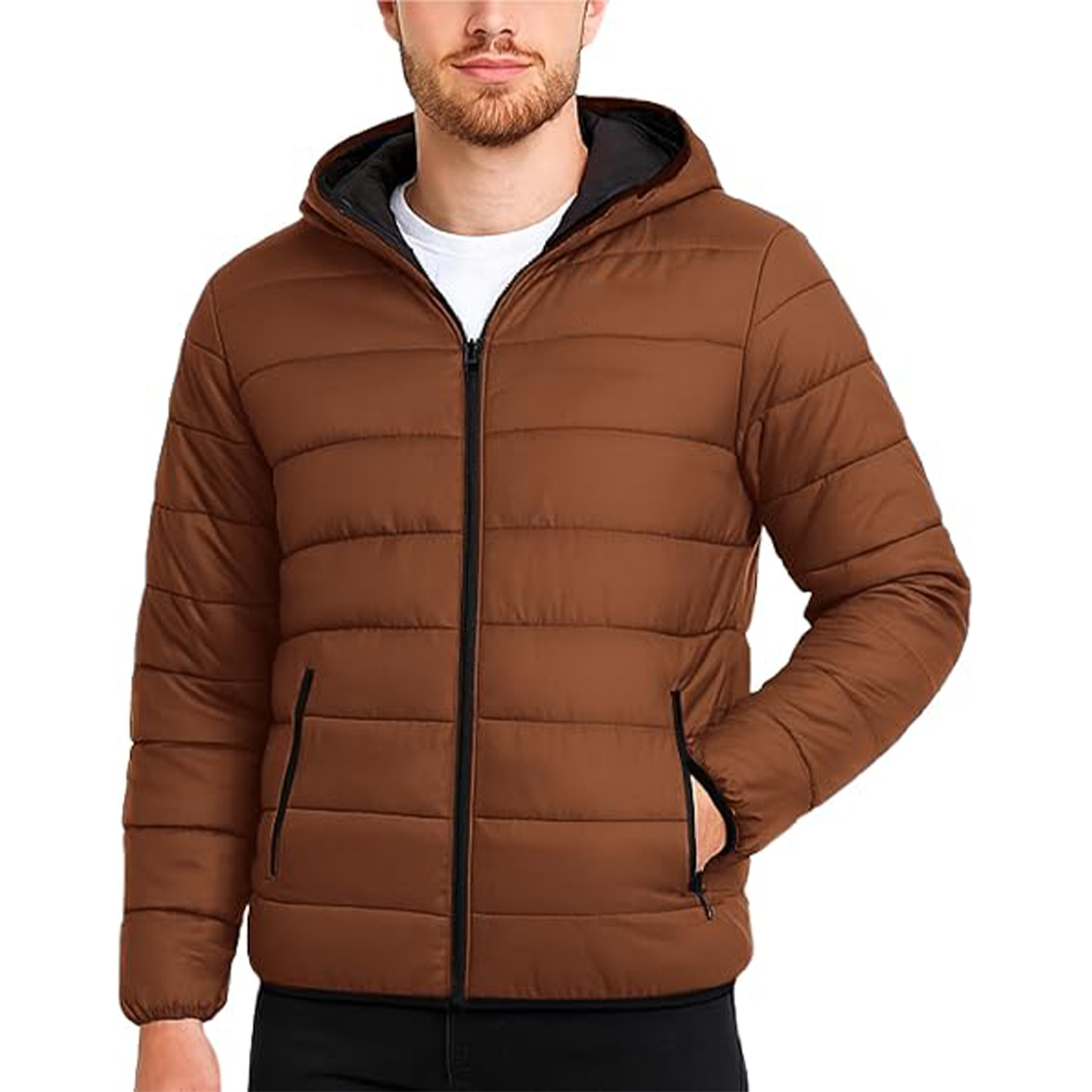 Warm Hooded Quilted Down Jacket 14