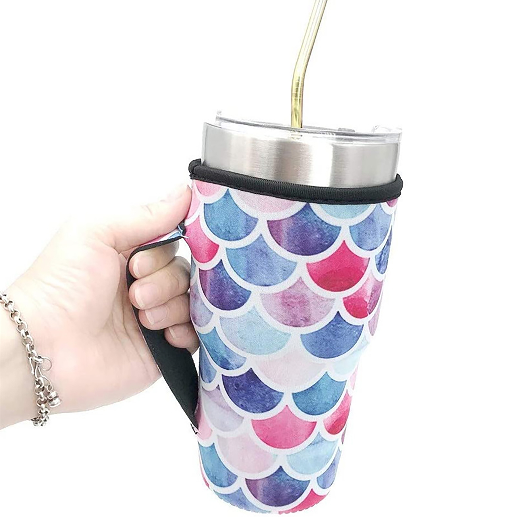 30-32 oz Reusable Neoprene Insulated Sleeves Cup Cover, custom koozie with logo imprint 3