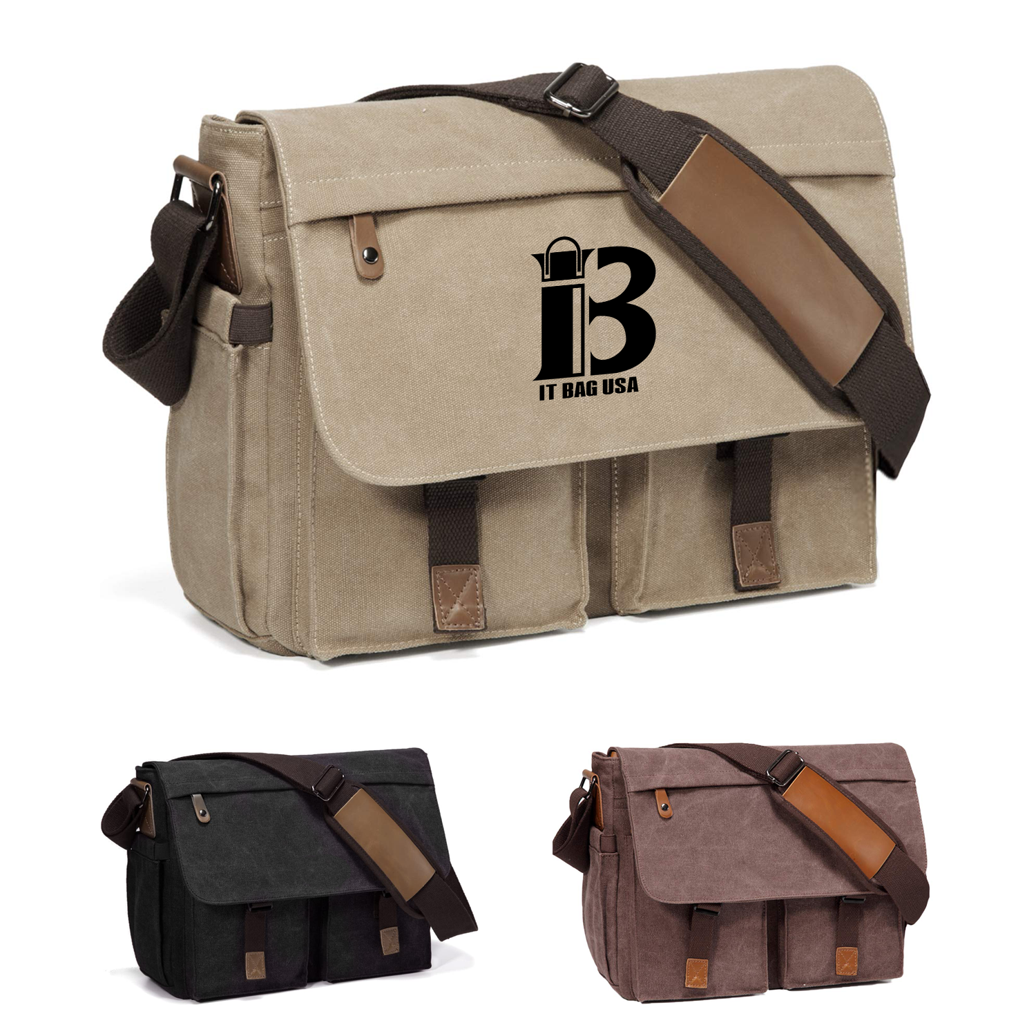 Laptop Briefcase Messenger Bag For Men 2