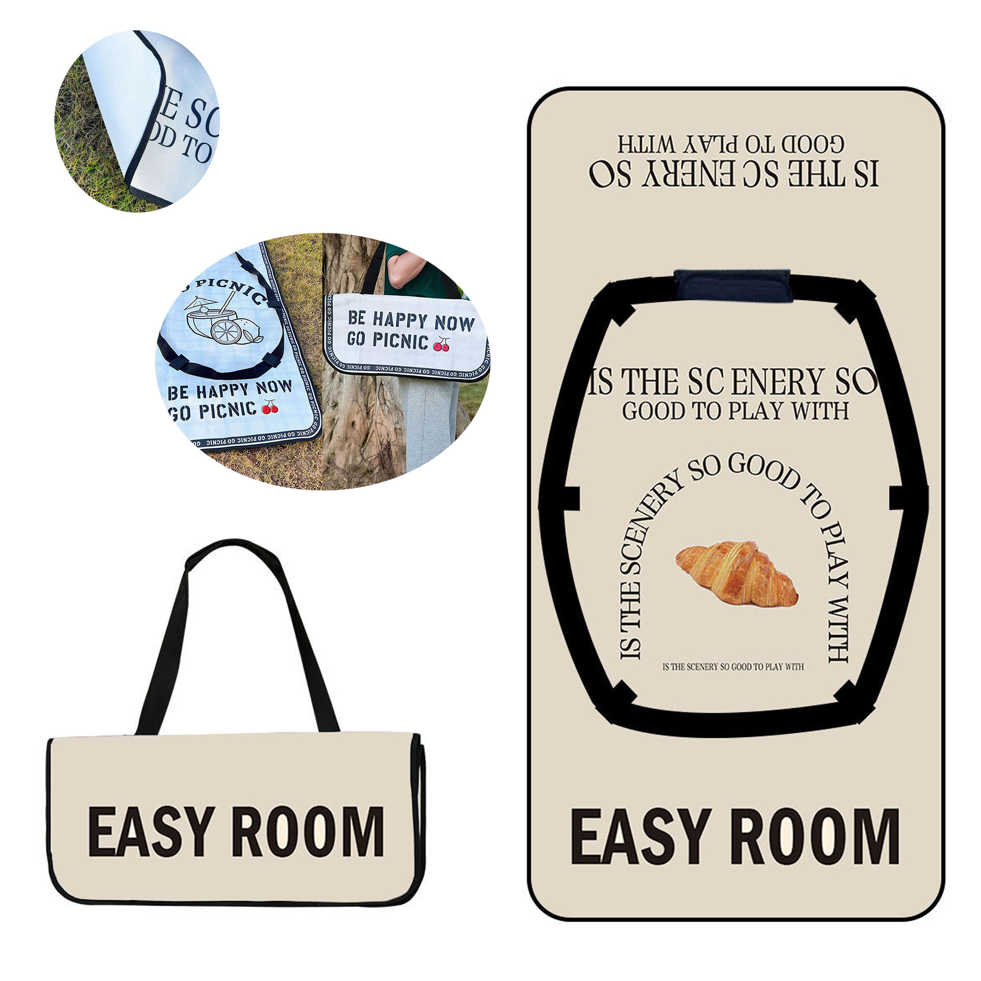 Compact Strap-Folding Picnic Mat 2