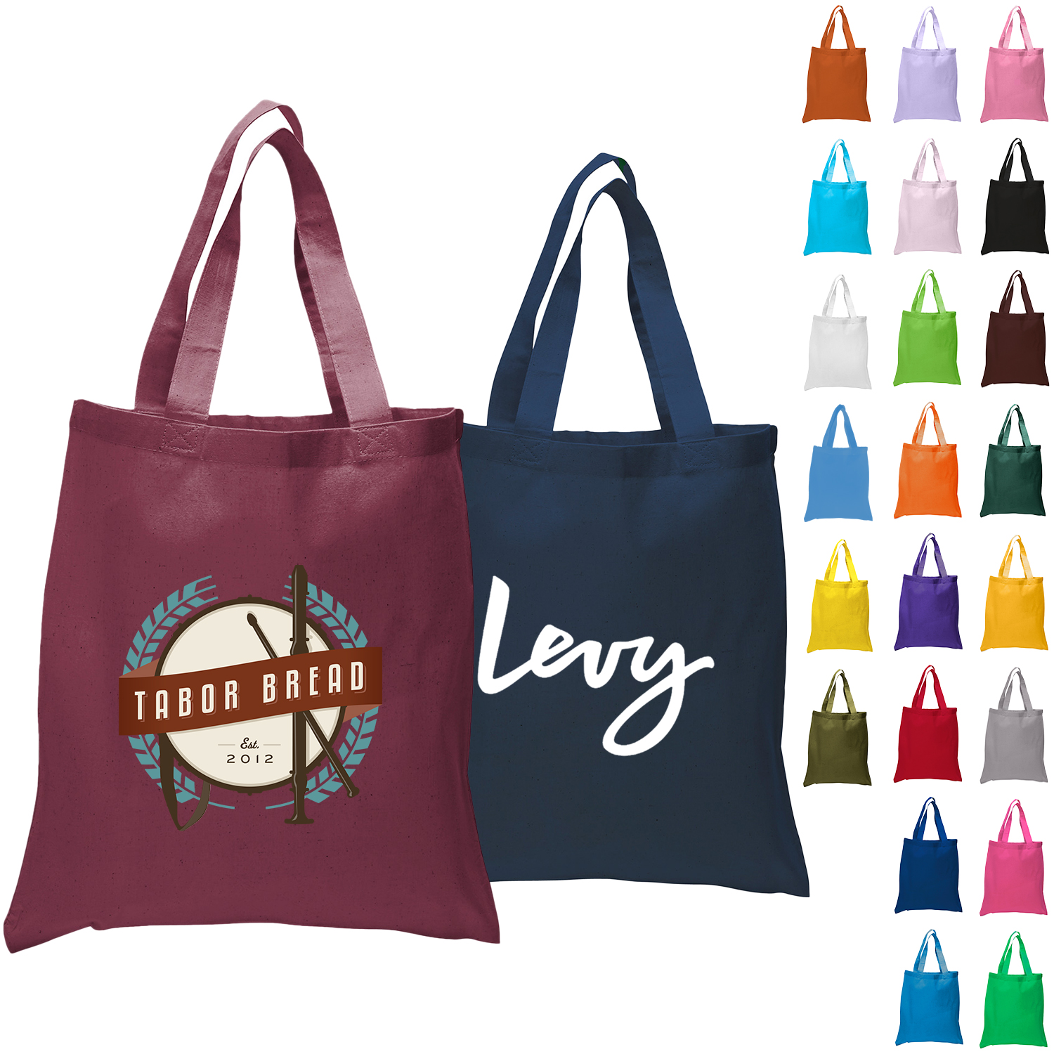 6 Oz. Cotton Canvas Tote Bag W/ Self Fabric Handles (15" x 16") 3