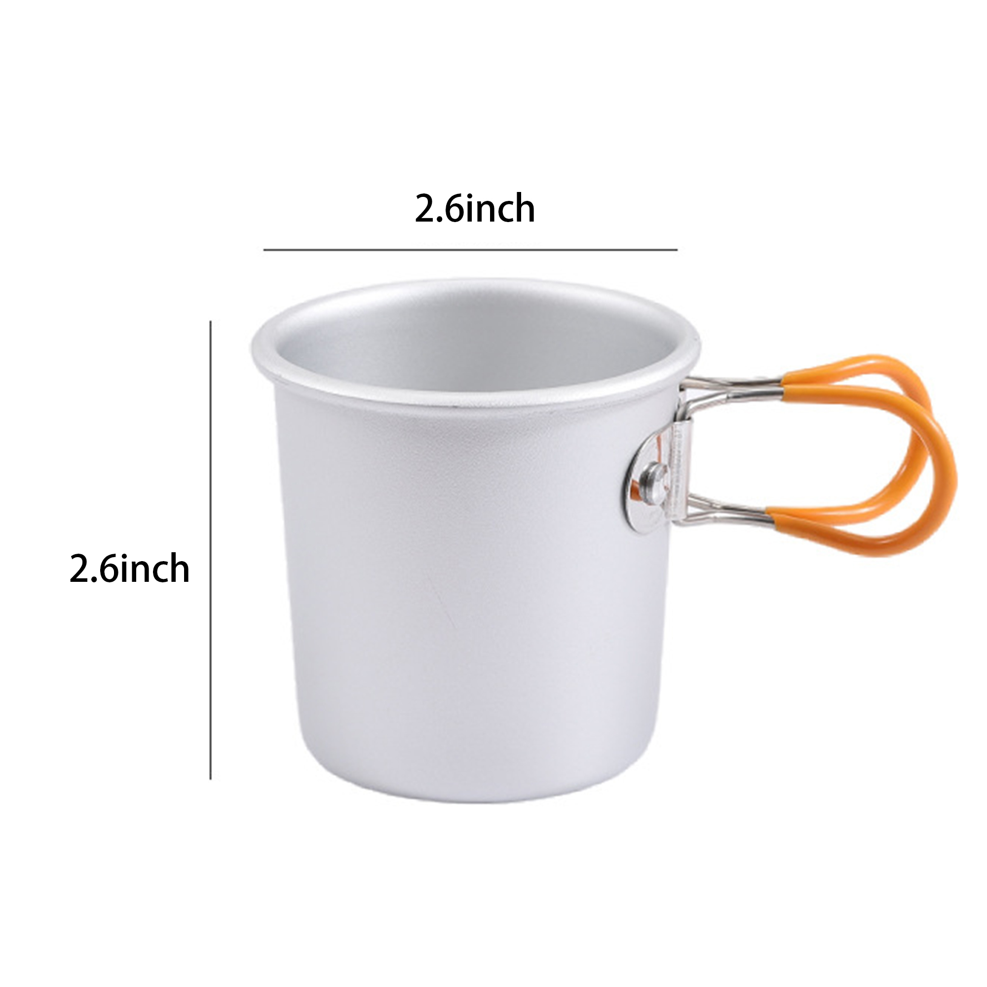 5oz Foldable Handle Outdoor Aluminum Cup 6