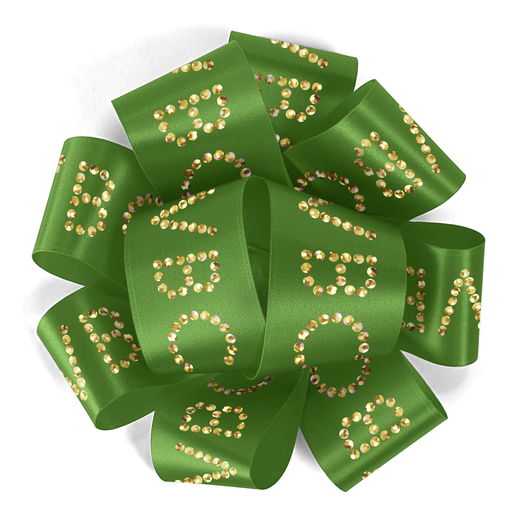 1½" Badge Satin Bow - Sparkle 11