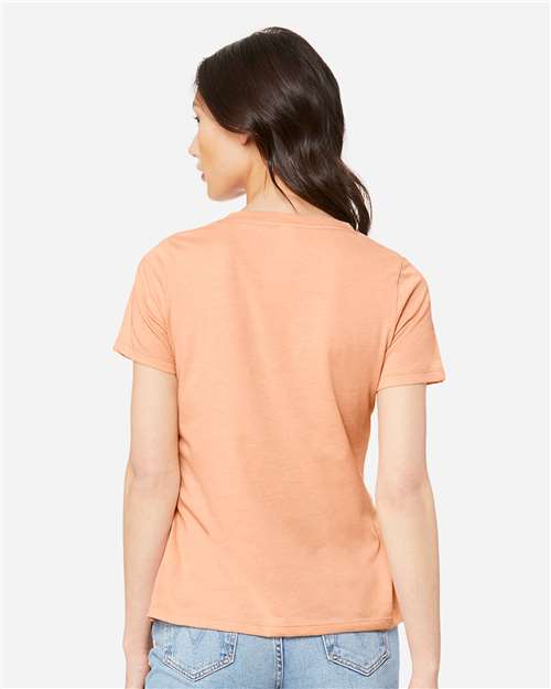Women's Relaxed Heather CVC V-Neck Tee - 6405CVC 73