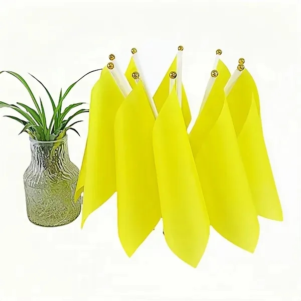 Small Stick Flags with Solid Color Mini Banners 7