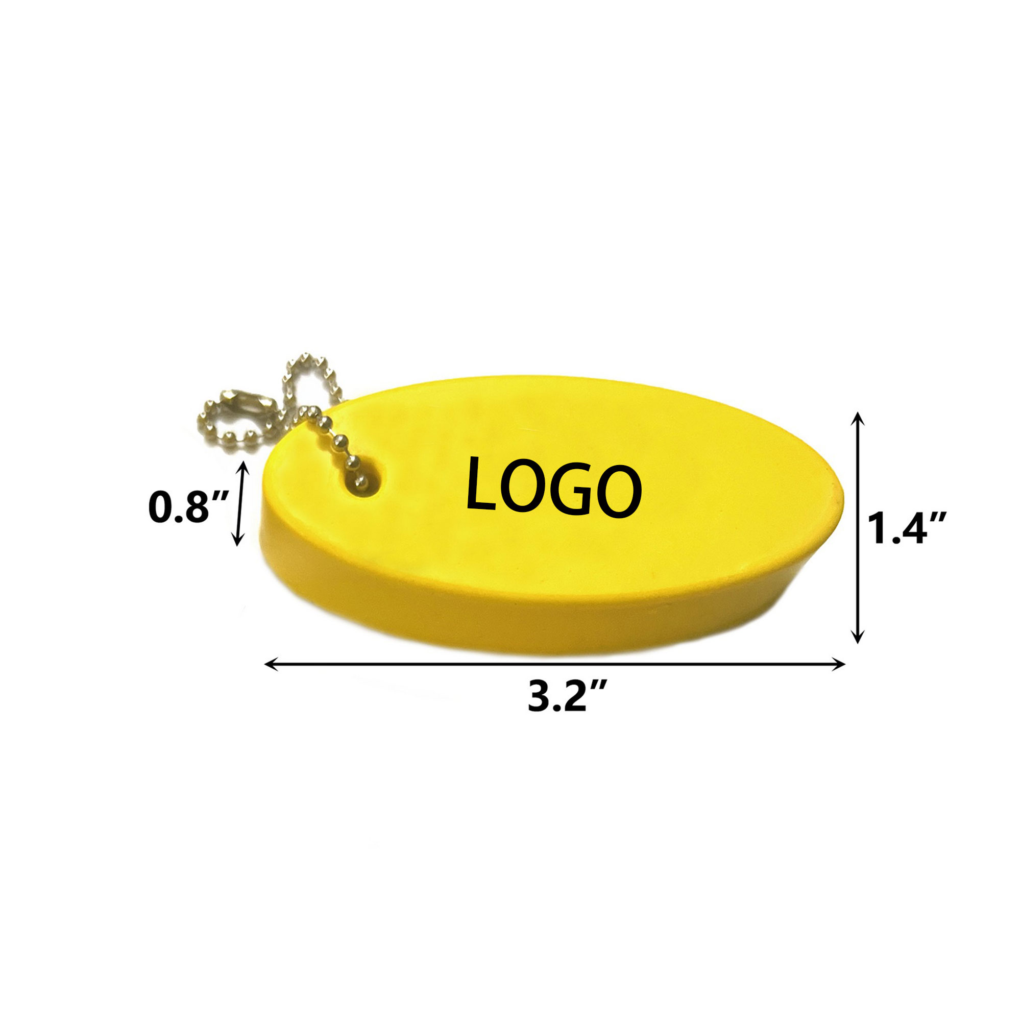 PU Oval Floating Foam Keychain 5