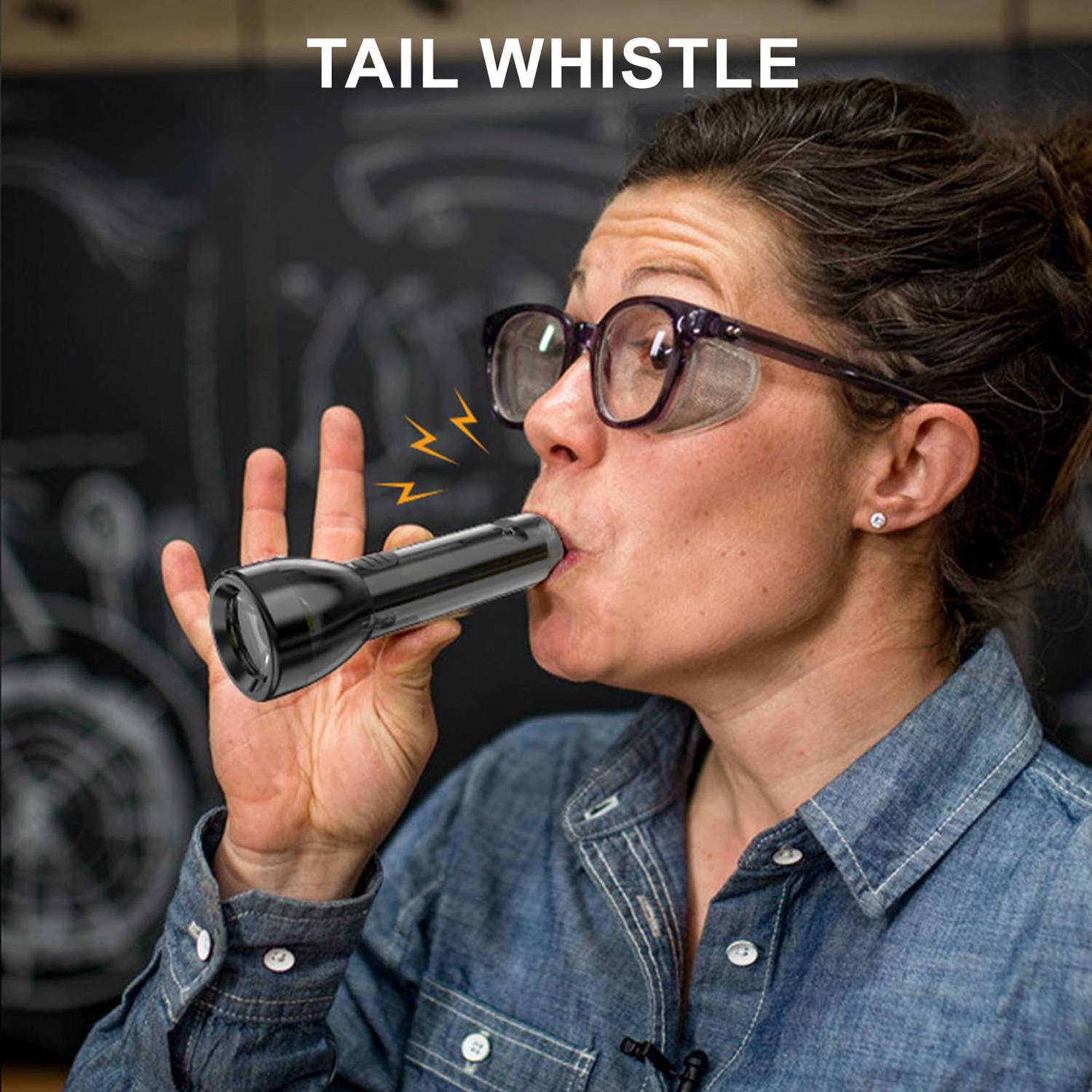 Mini Keychain Flashlight w/ Whistle 4