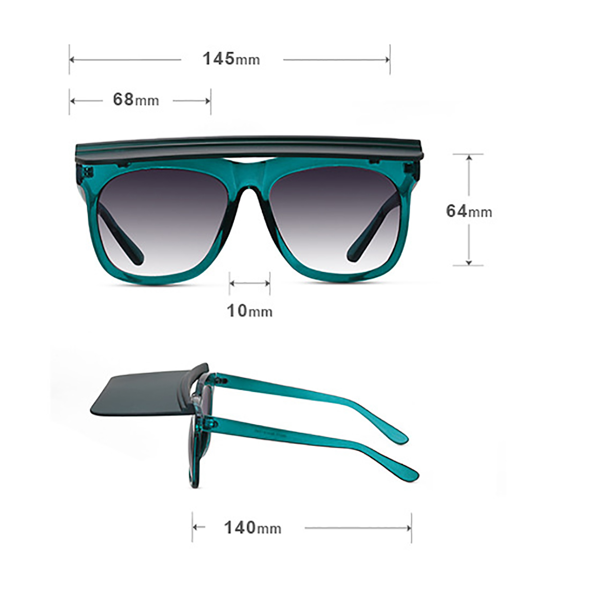 Sunglasses With Foldable Visor Attached 4