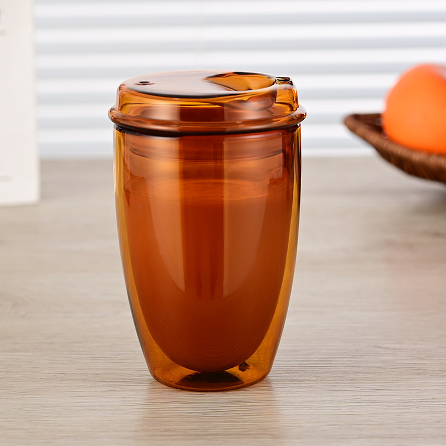 13Oz Double Wall Coffee Glass Cup 5