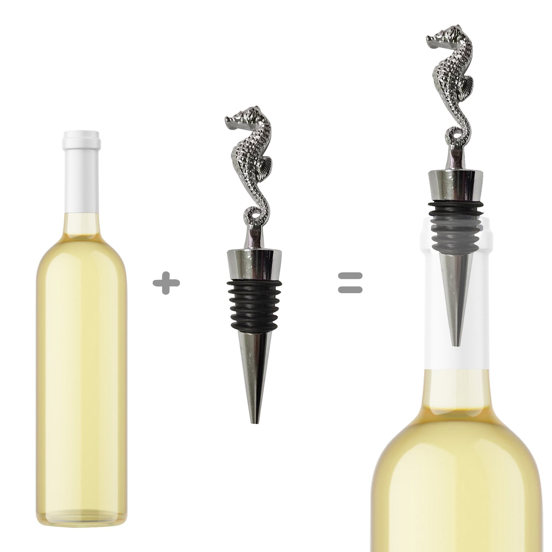 Charming Seahorse Design Wine Bottle Stopper 8