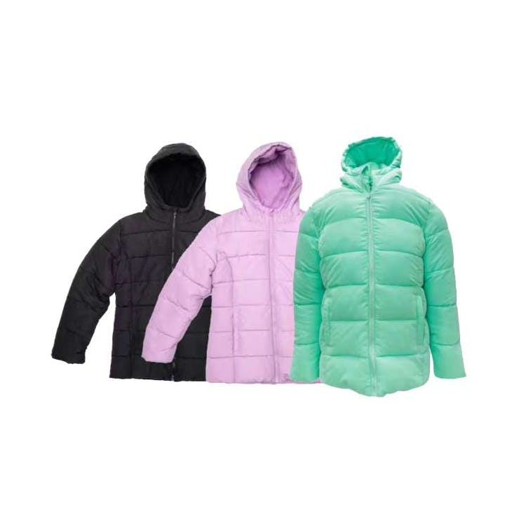 Women's Fleece-Lined Hooded Puffy Jackets - Assorted Colors & Sizes 1