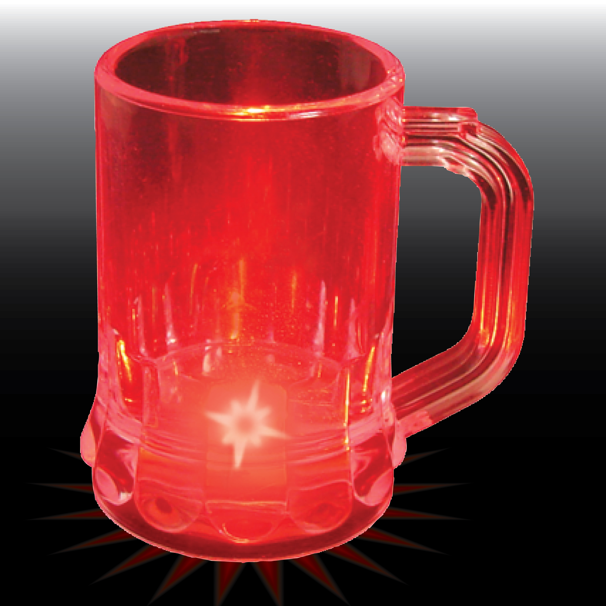 1.25oz Light Up Plastic Fluted Mini Mug with Handle 7