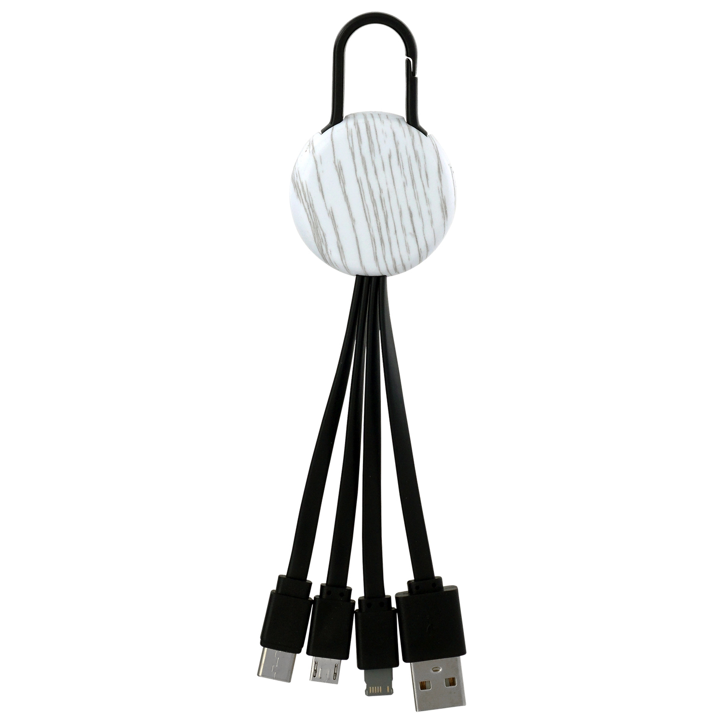 WHITE WOOD CLIP 3 IN 1 CHARGING CABLE 1