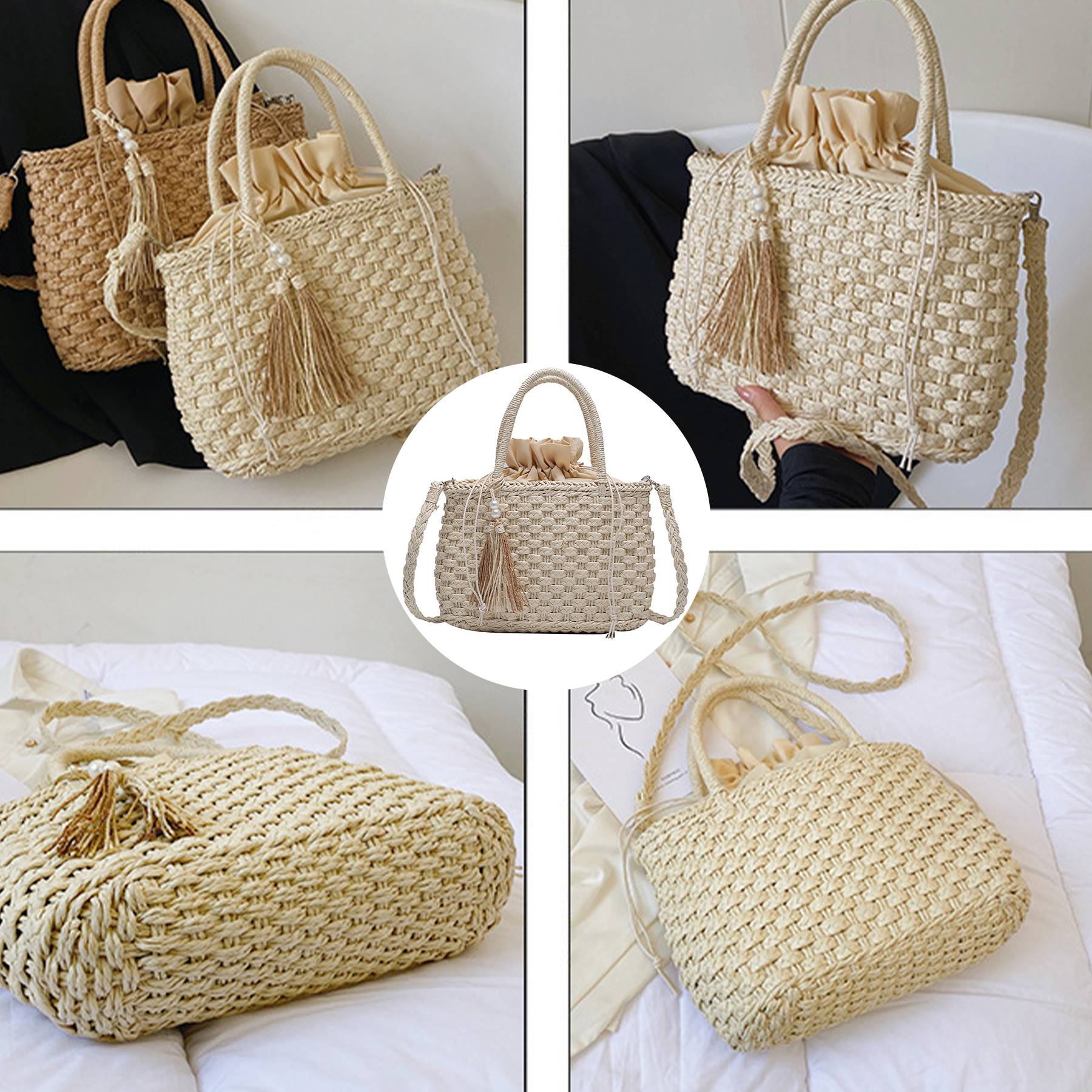 Jute Vintage hand-woven cross-body bag handbag 6