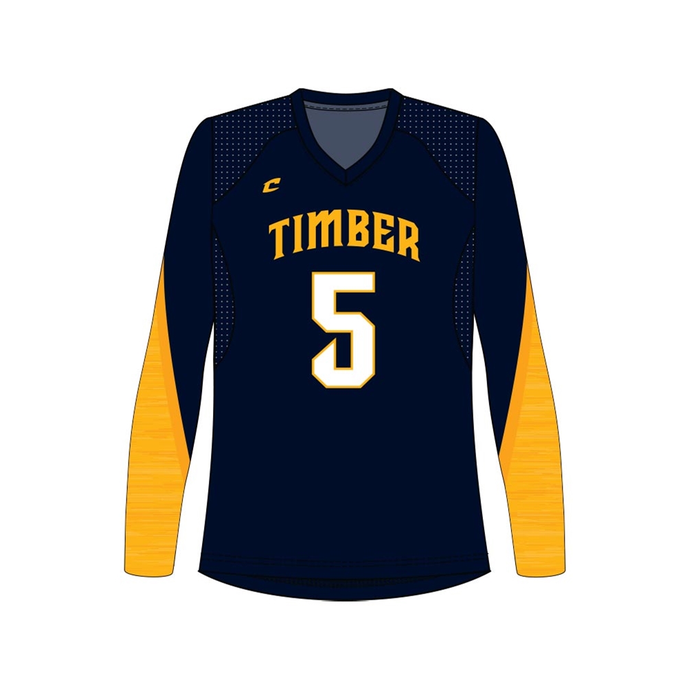 Juice Long Sleeve Volleyball Jersey - Power Stretch/Pin Dot Mesh/Compression