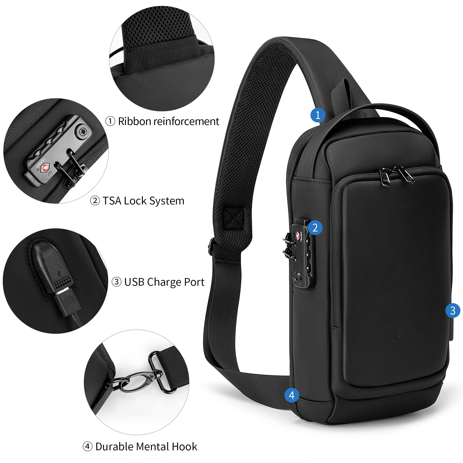 Sling Backpack Men'S Chest Bag 2